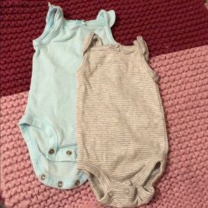 Newborn Tank Tops with snap bottoms.